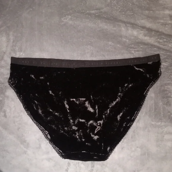 Victoria's Secret Black Velvet bikini cut panties size L NWT - Picture 4 of 5